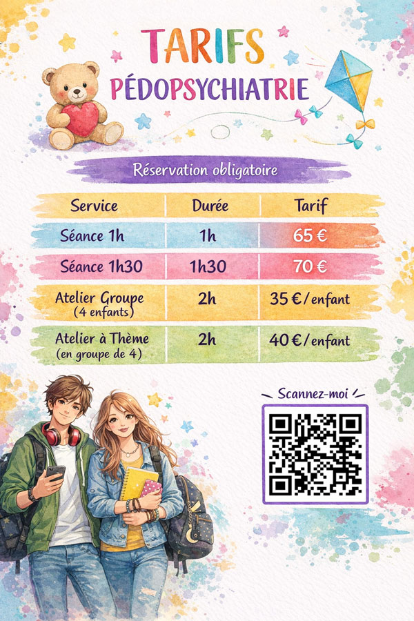 Tarifs pédopsychiatrie